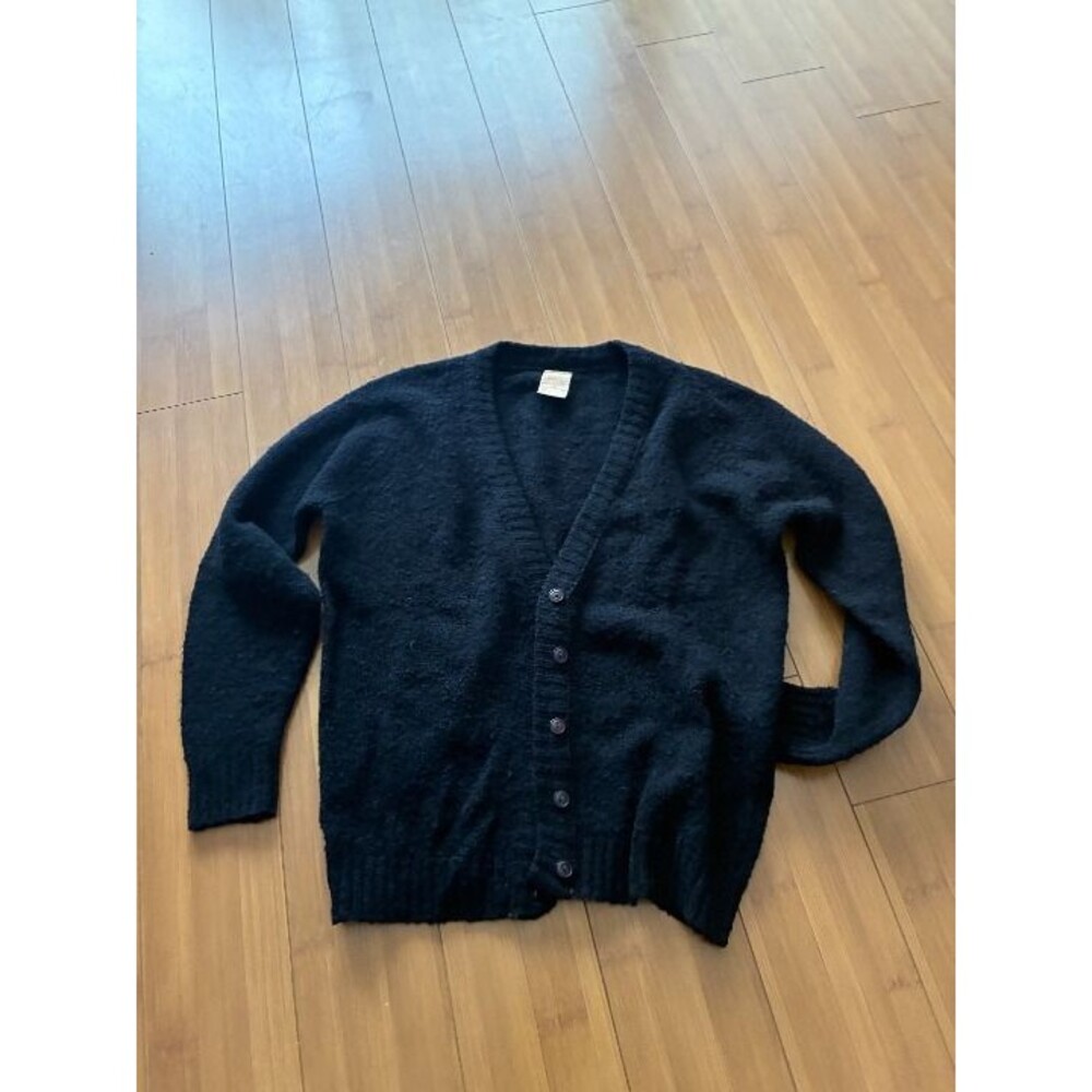 Vintage Pendleton Women's Black Cardigan Small 100% Virgin Wool